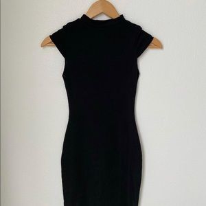 Collared Black mini dress